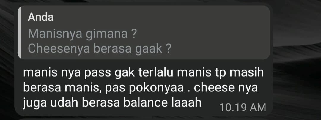 Customer testimonial for Aleyra Bakehouse 19